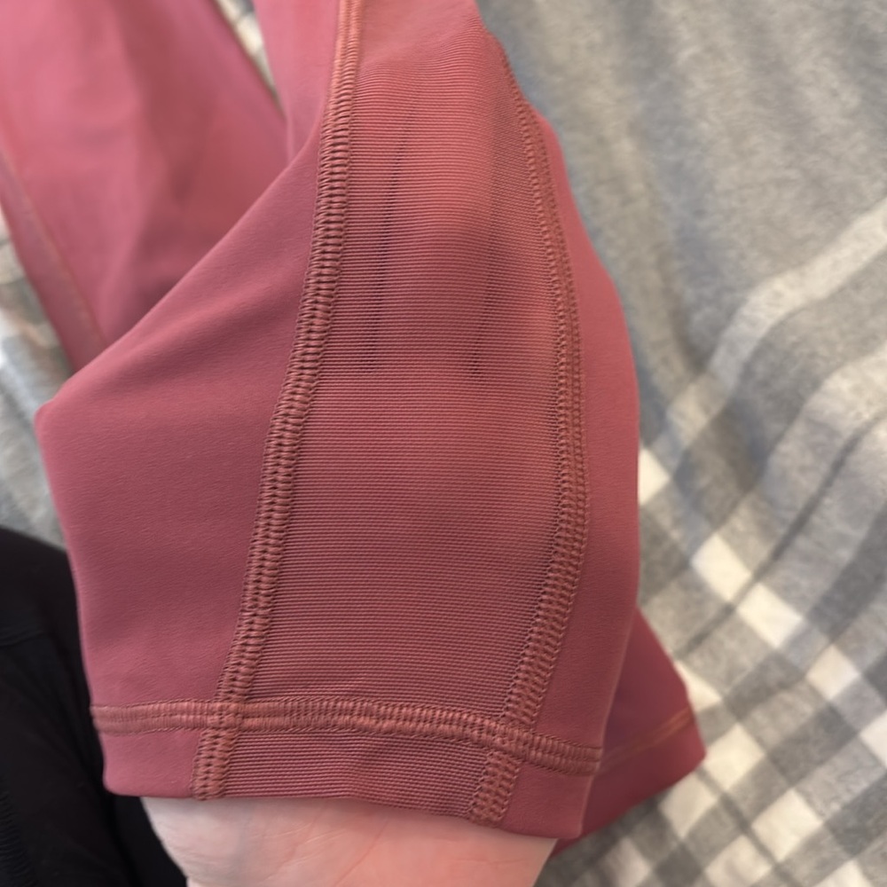 Blush colored lululemon leggings size 2. Mesh side material - Picture 2 of 5